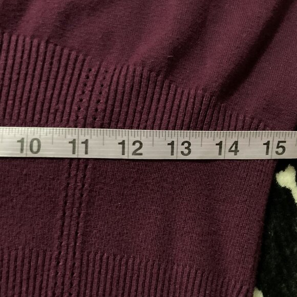 ADDITION ELLE Vintage dark plum purple turtleneck sweater MEDIUM LARGE XL 1X top - Picture 10 of 15